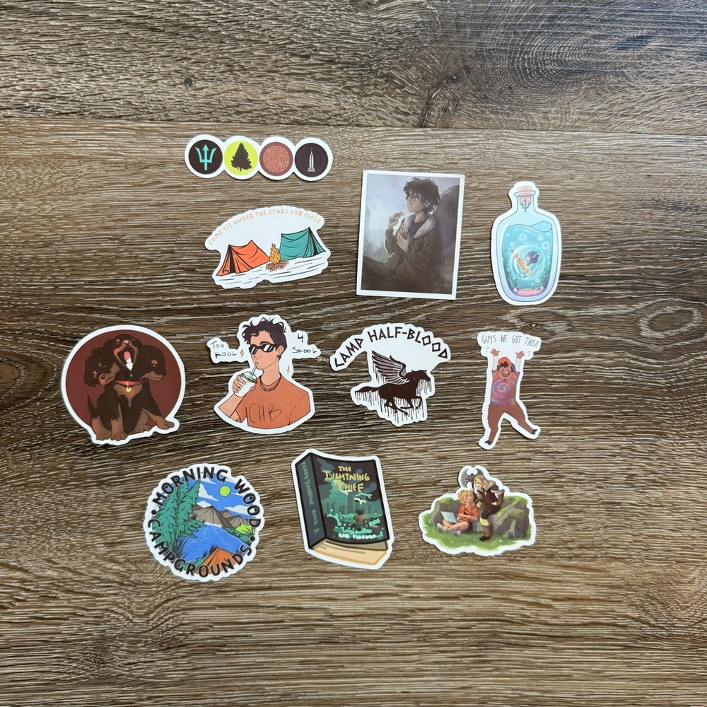Percy Jackson Vinyl Stickers, Set of 11